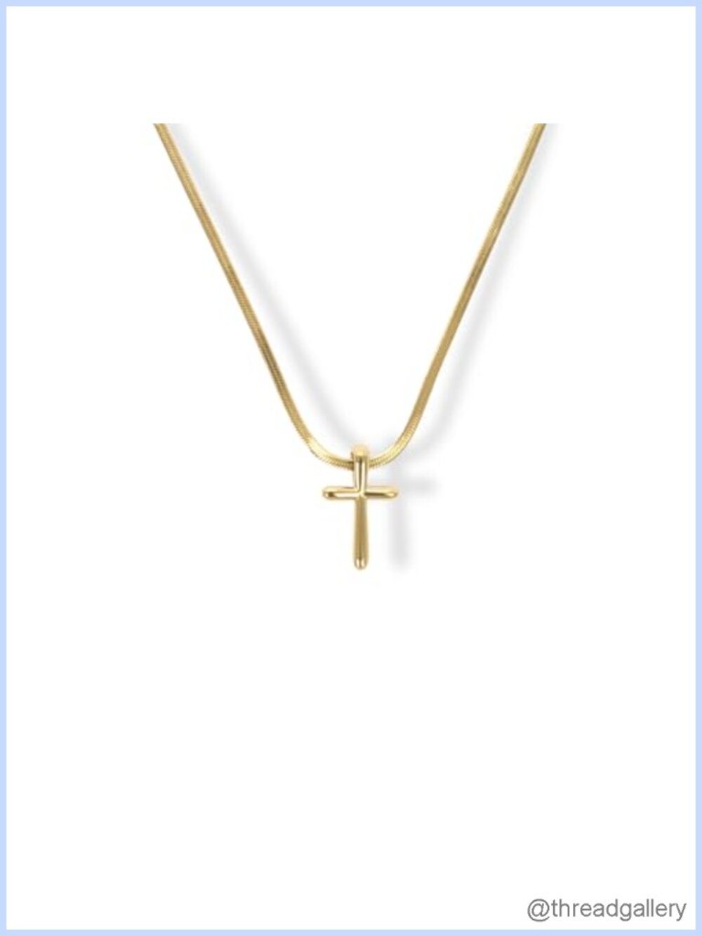 14K Gold Plated Waterproof Herringbone Chain Necklace 17.8in